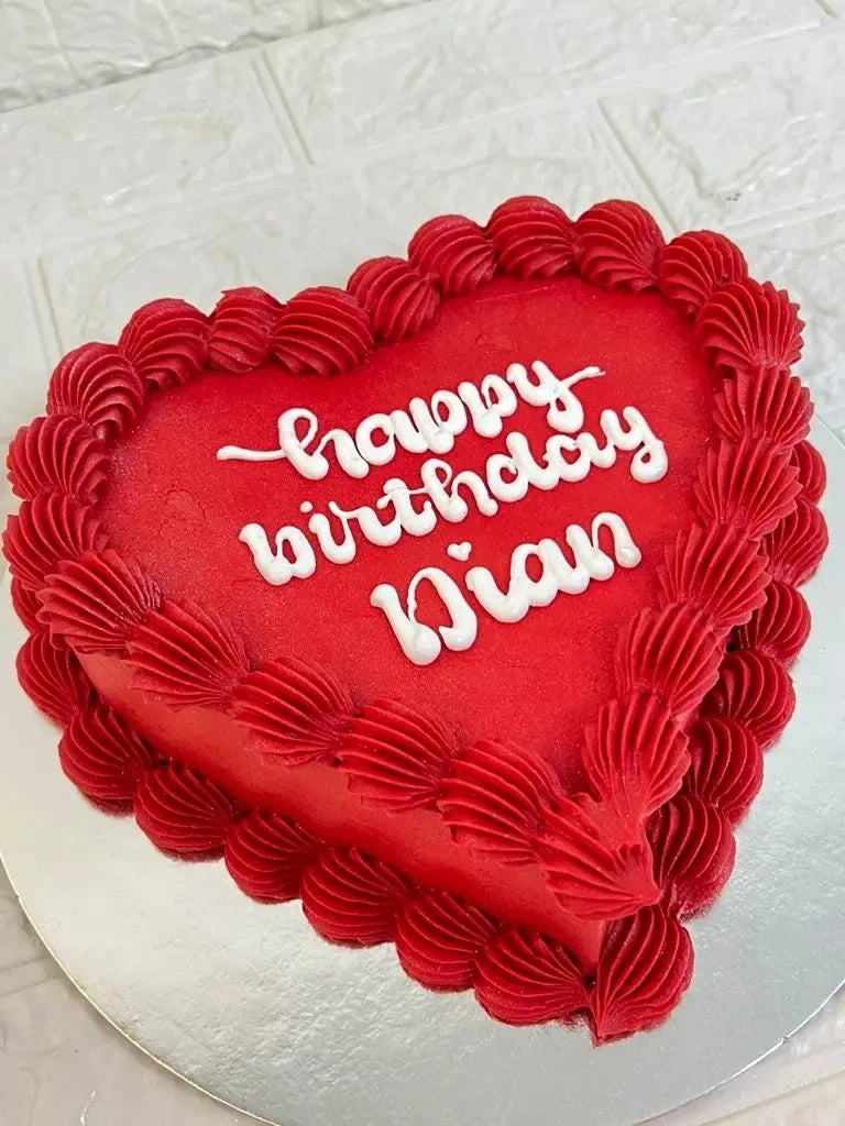 Buttercream Heart Shape Cake